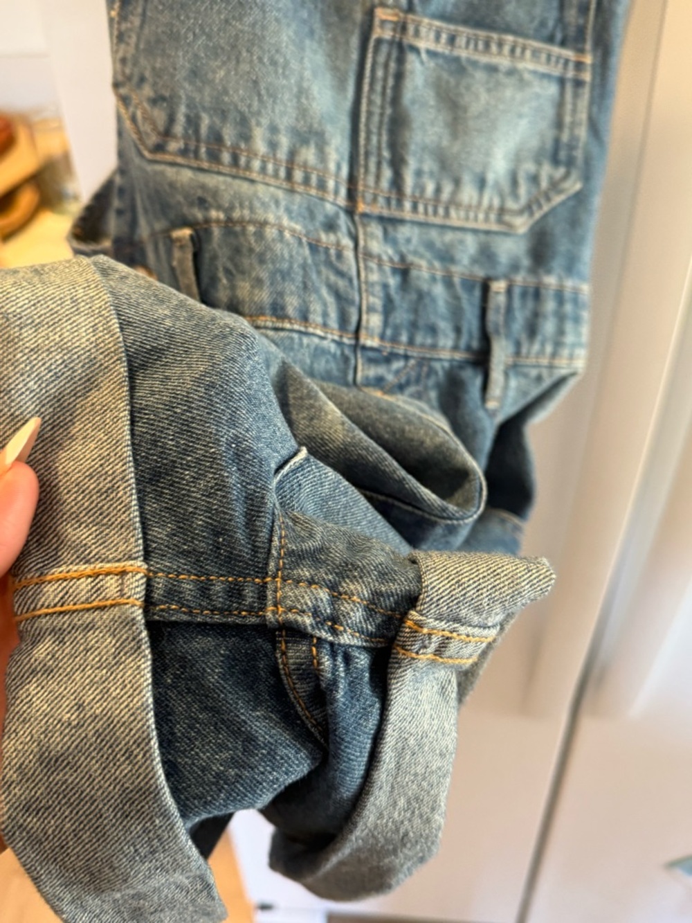 Free people denim jean overalls - Picture 6 of 11